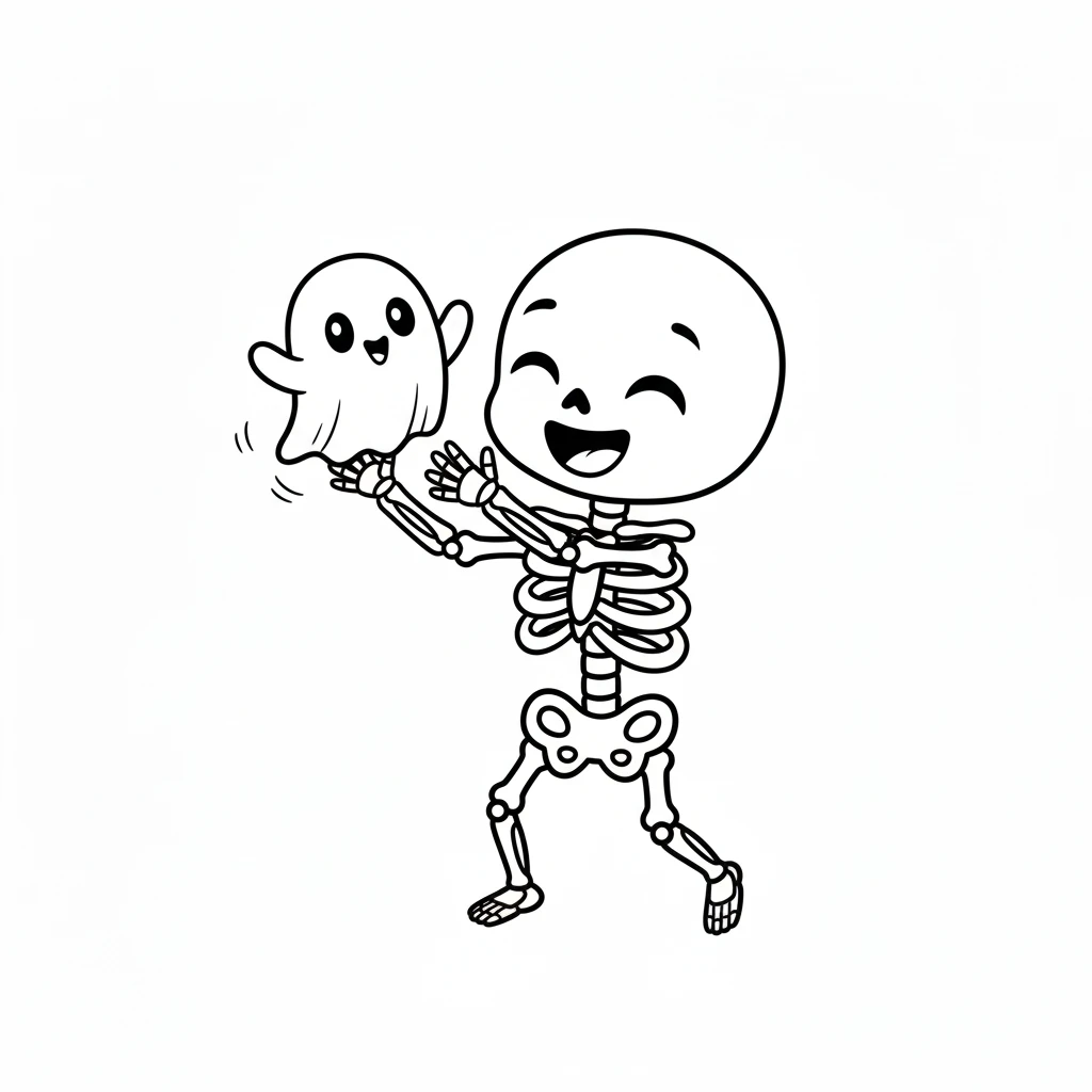 coloriage Squelette à imprimer