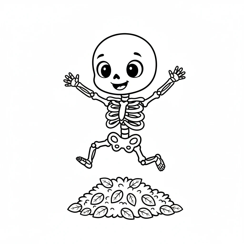 coloriage Squelette a colorier en ligne