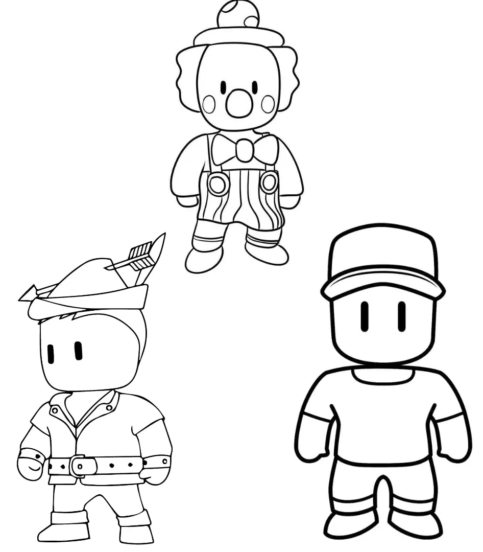 coloriage Stumble Guys pour enfant de 4 ans 1