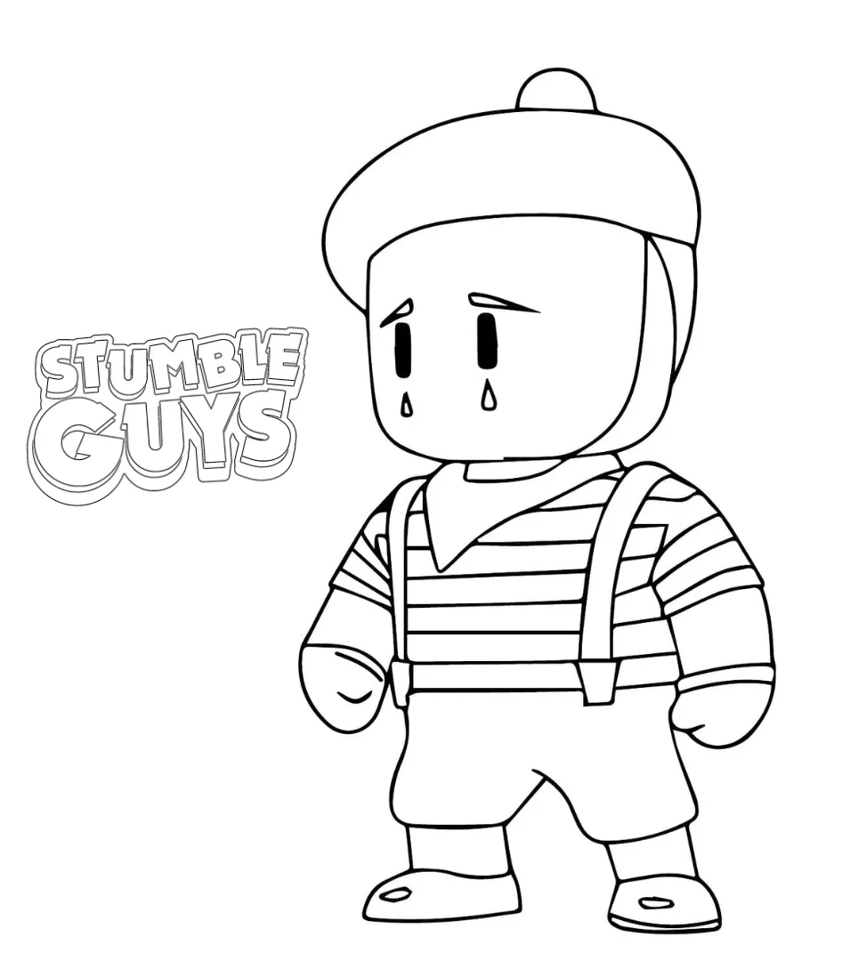 coloriage Stumble Guys d'enfant a imprimer