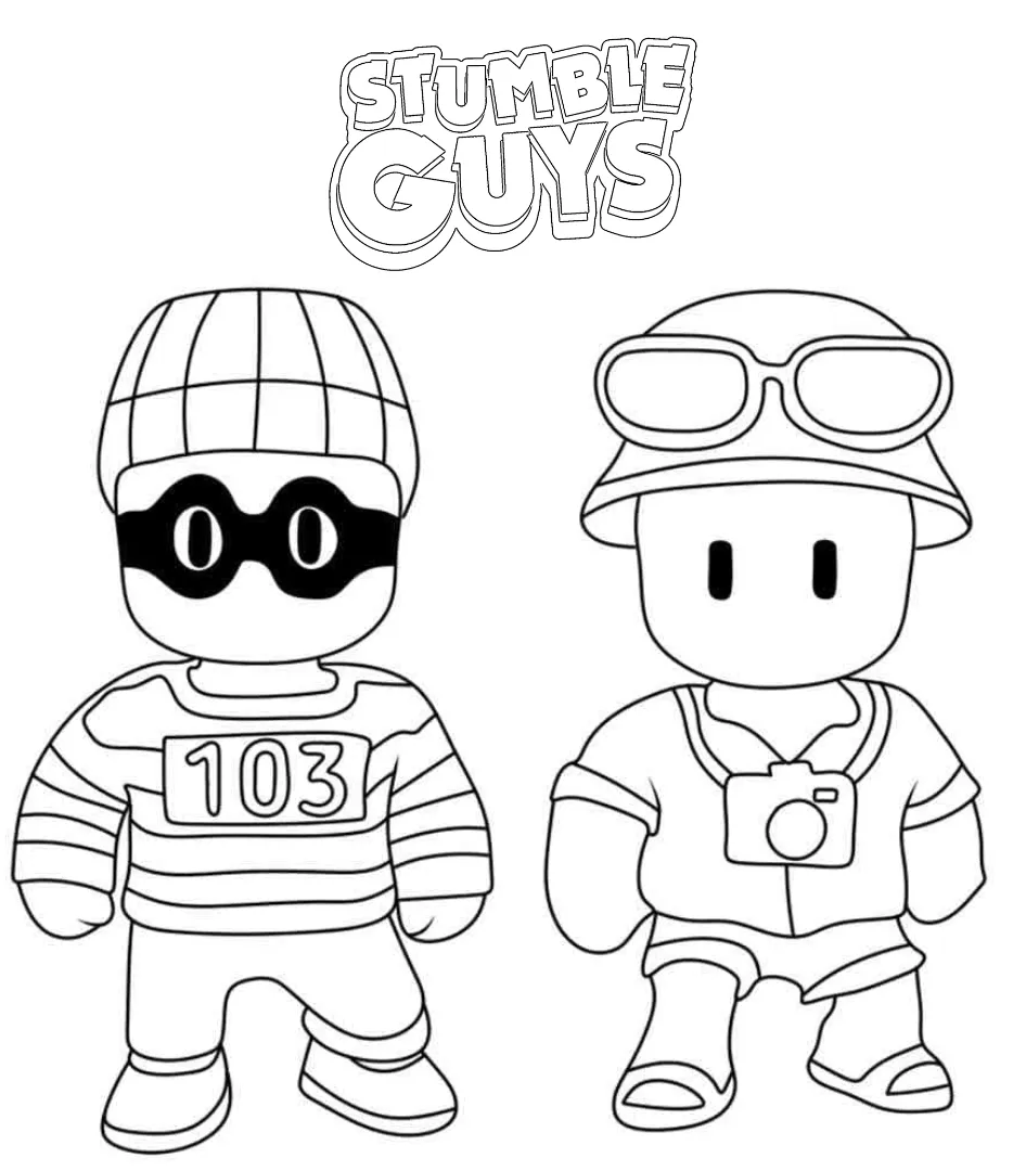 coloriage Stumble Guys pour enfant de 3 ans