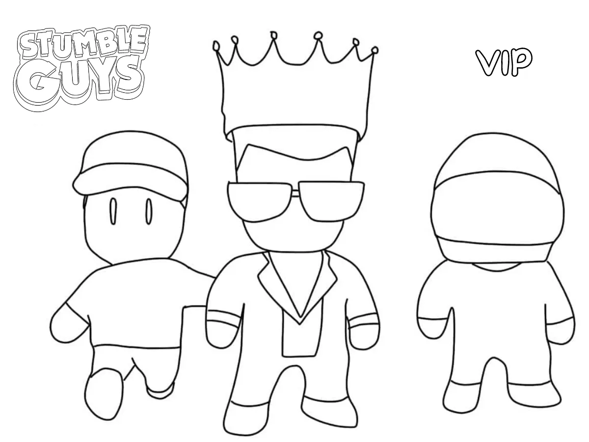 coloriage Stumble Guys pour bebe a imprimer