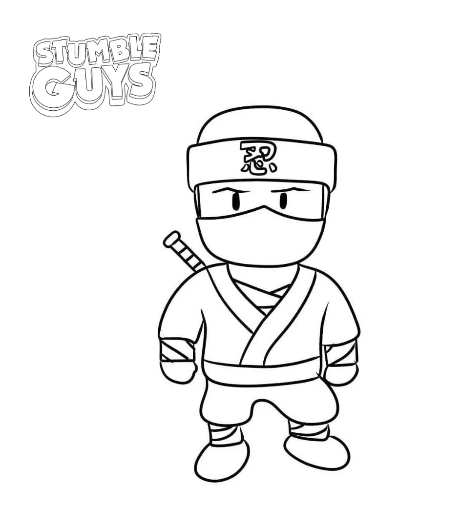 coloriage Stumble Guys pour enfant de 7 ans