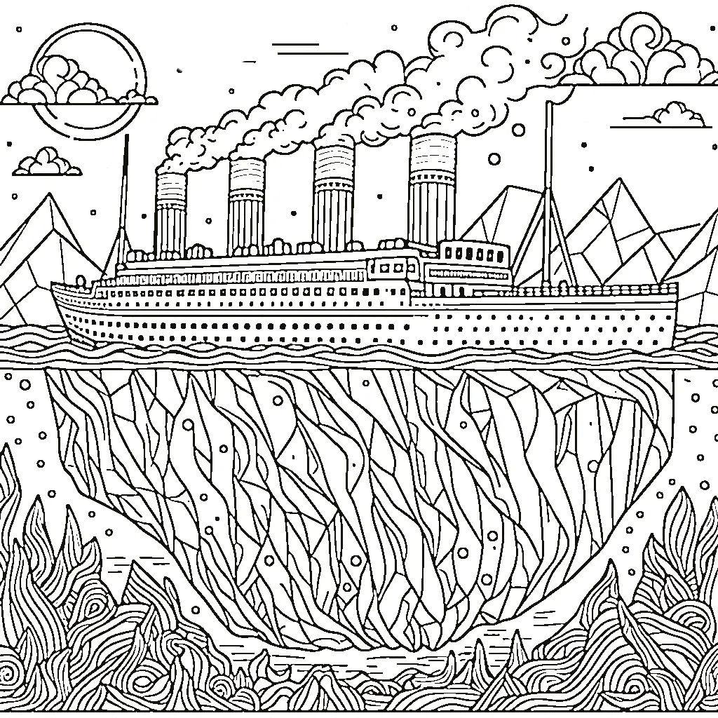 imprimer coloriage Titanic gratuit