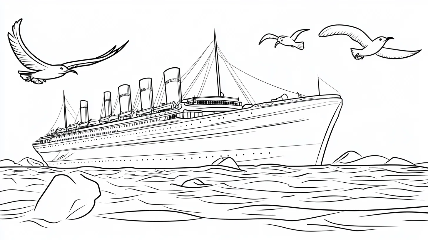 imprimer coloriage Titanic gratuit 1