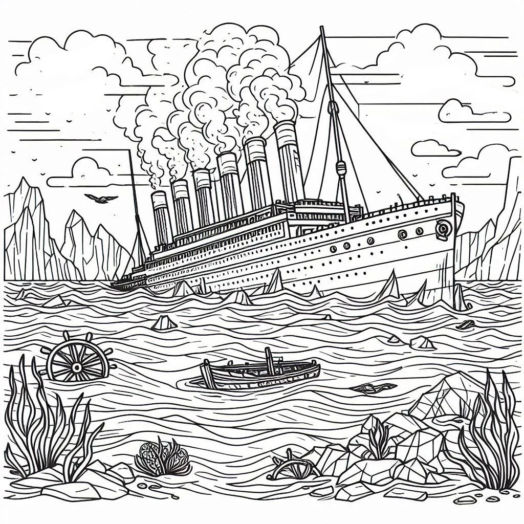 télécharger coloriage Titanic gratuit