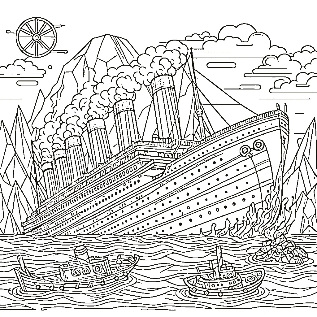 coloriage Titanic et dessins