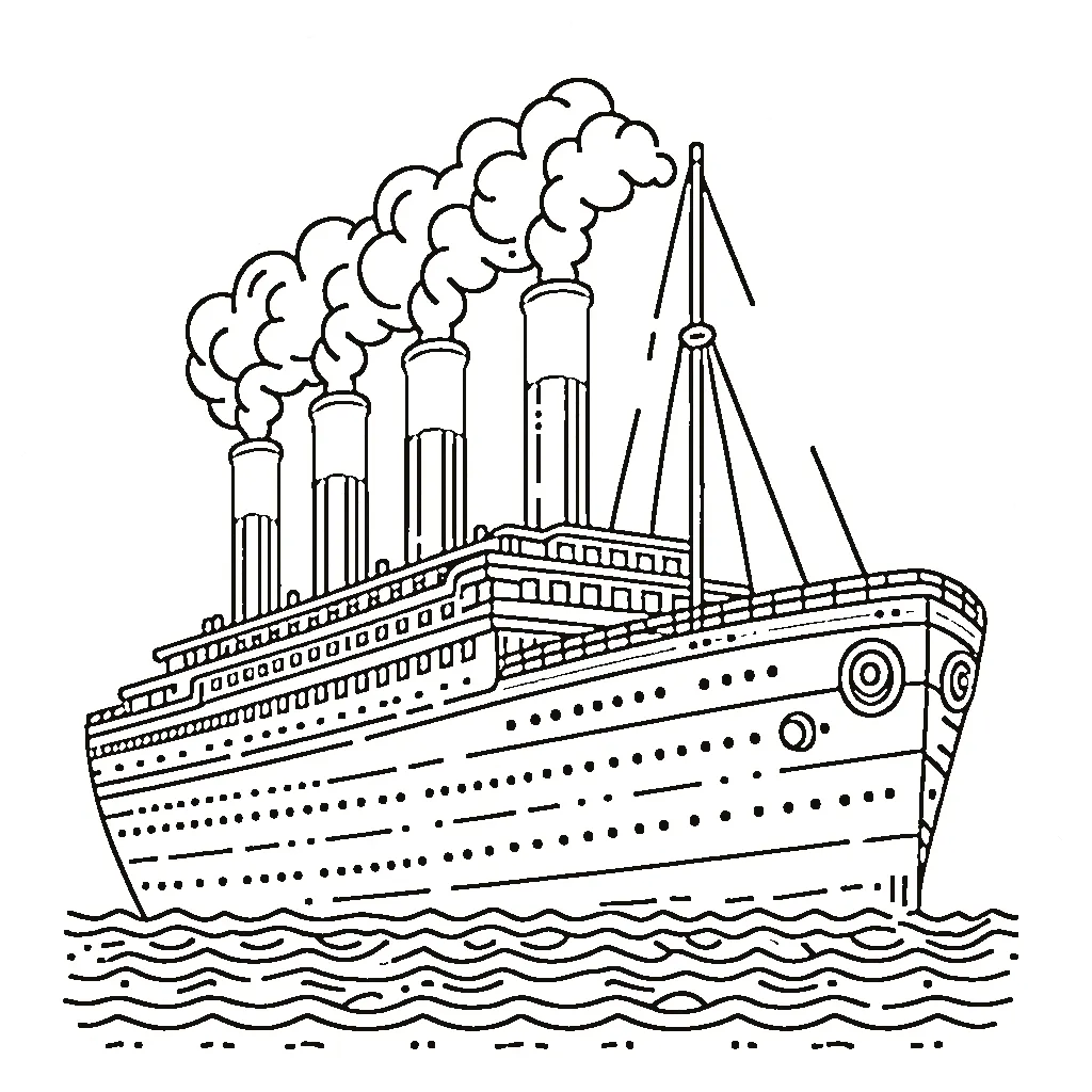 coloriage Titanic en ligne