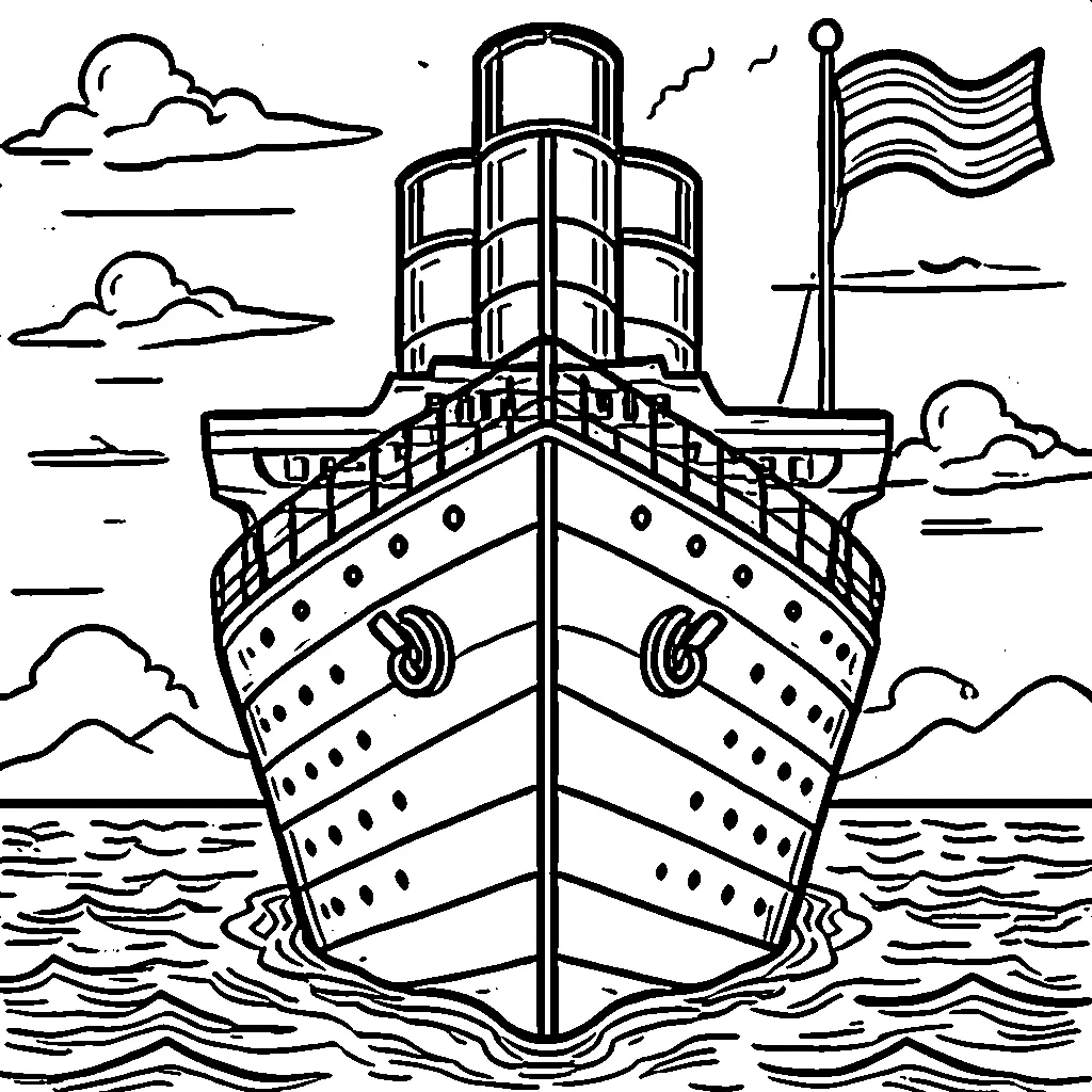 imprimer coloriage Titanic 1