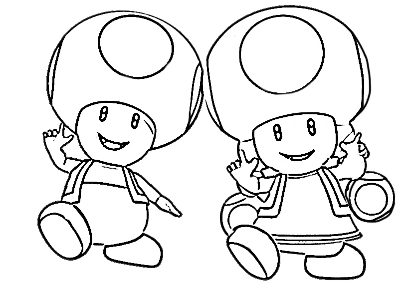 coloriage Toad pour enfant de 8 ans