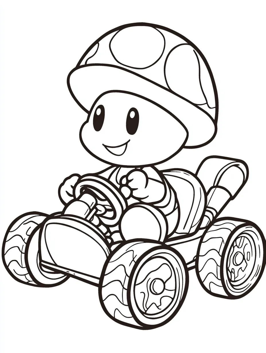 coloriage Toad et decoupage