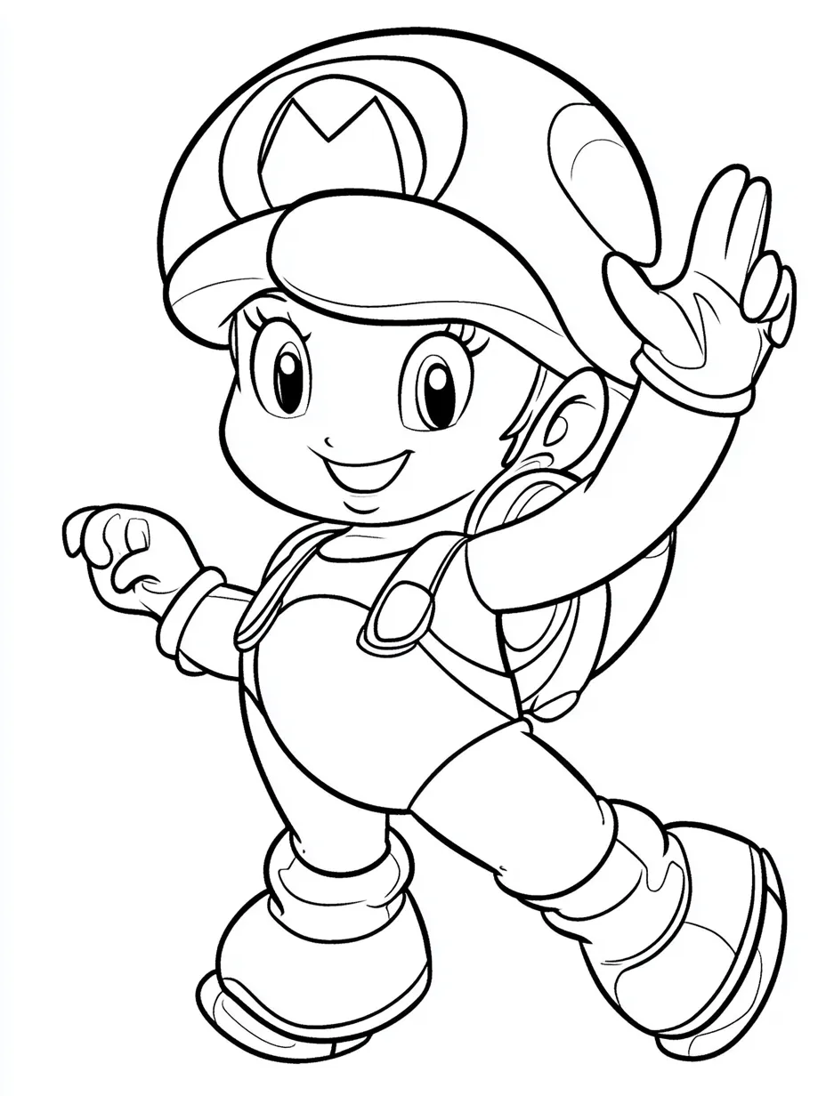 coloriage Toad pour enfant de 4 ans 2