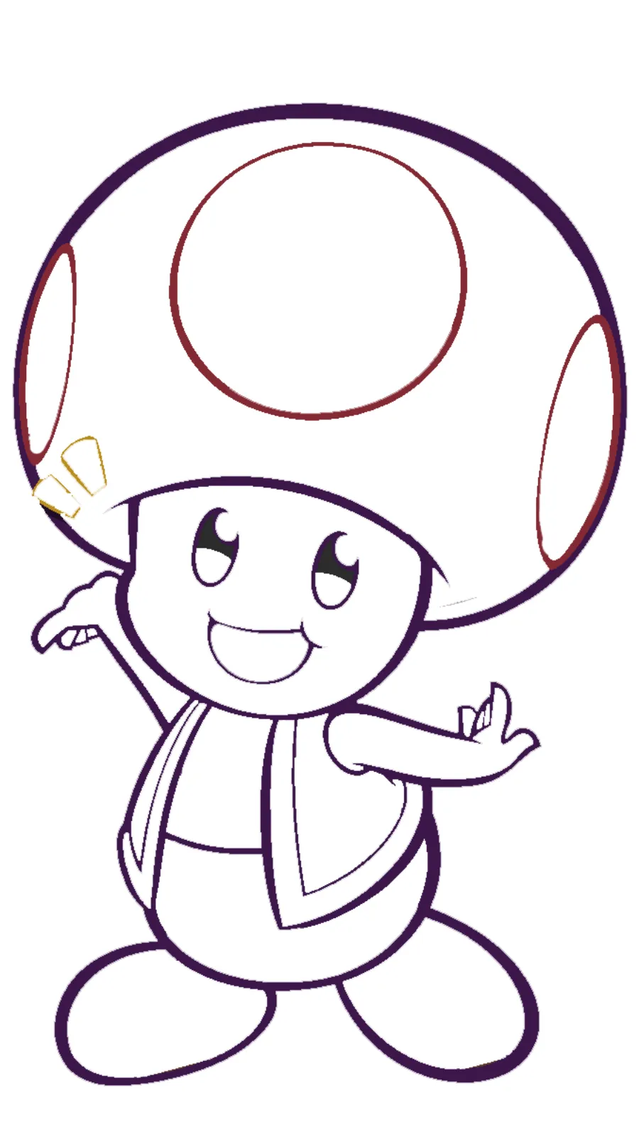 coloriage Toad pour primaire