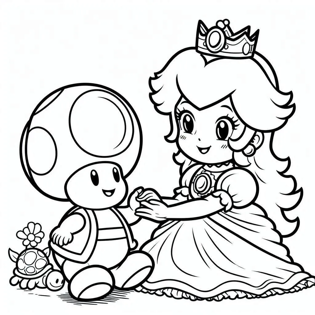 coloriage Toad pour enfant de 3 ans 1