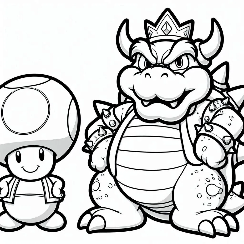 coloriage Toad gratuit pour enfants 1