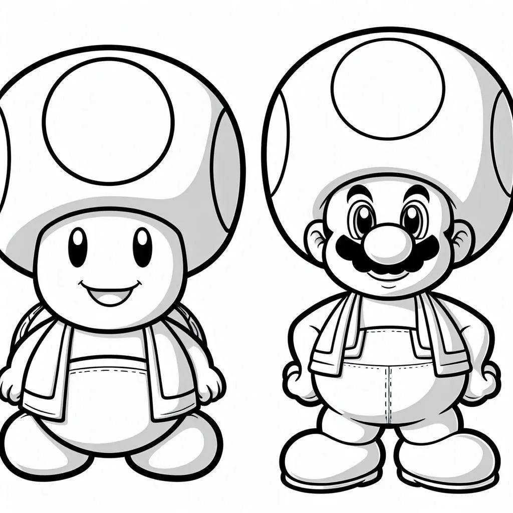 coloriage Toad pour enfant de 3 ans