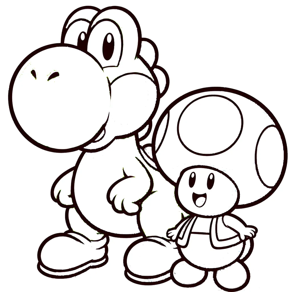 coloriage Toad et découpage à imprimer