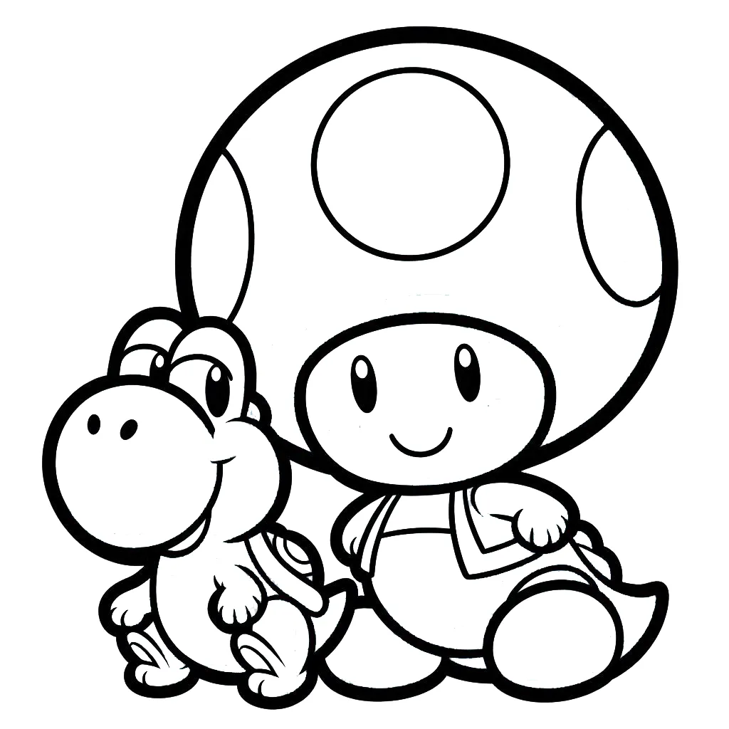 coloriage Toad pour enfant de 4 ans 1