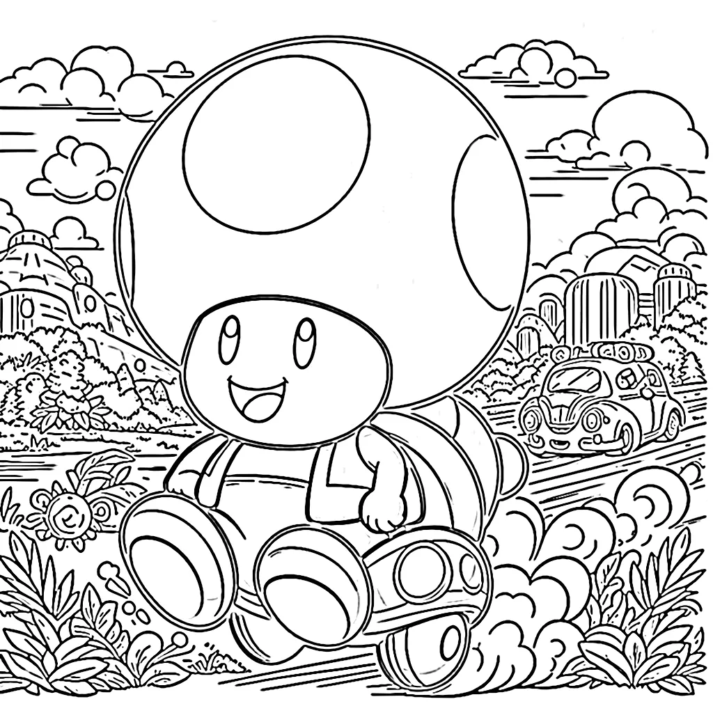 coloriage Toad et dessin a imprimer 1