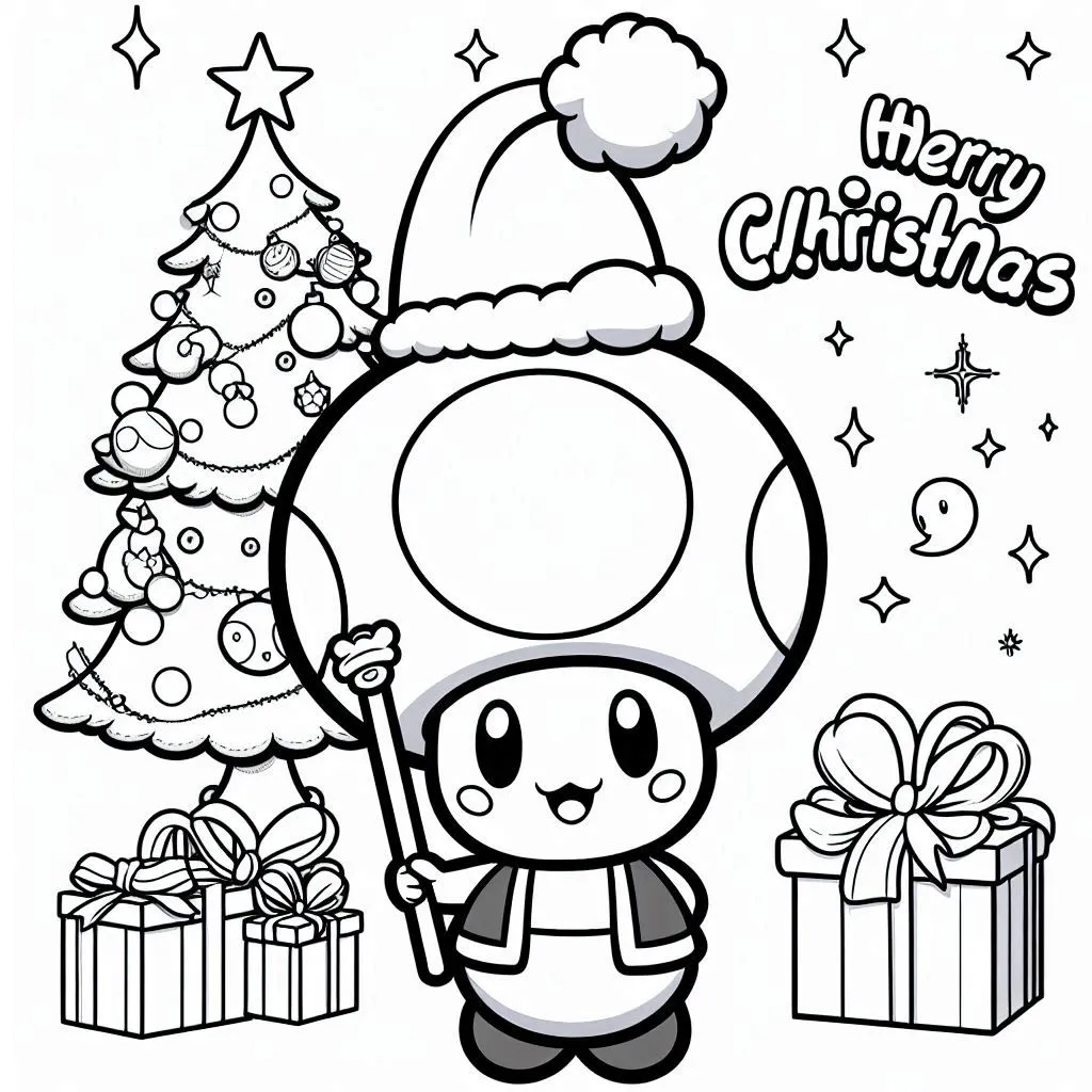 imprimer coloriage Toad gratuit