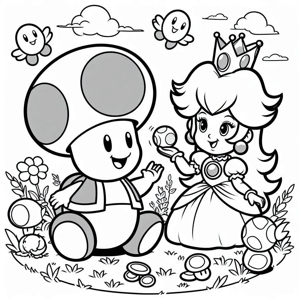 coloriage Toad gratuit pour enfants