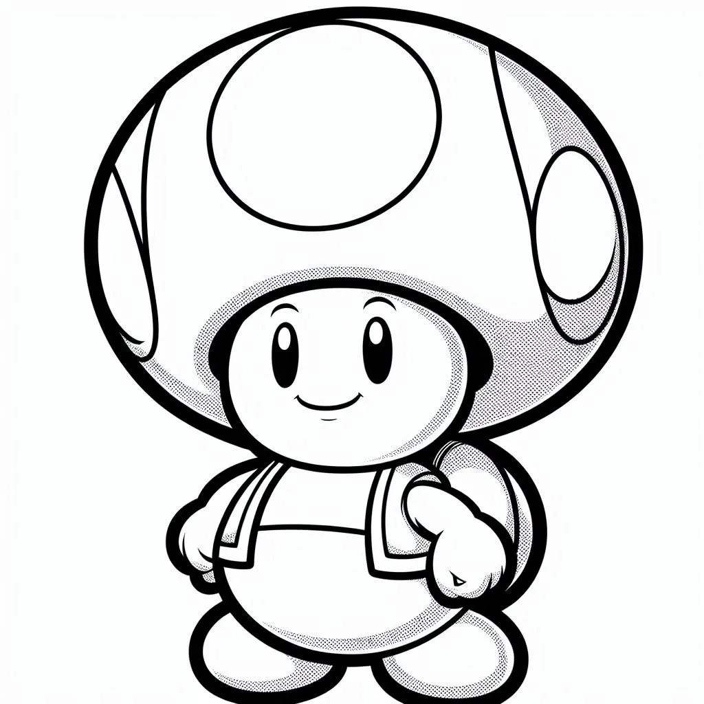 coloriage Toad gratuit a imprimer 1