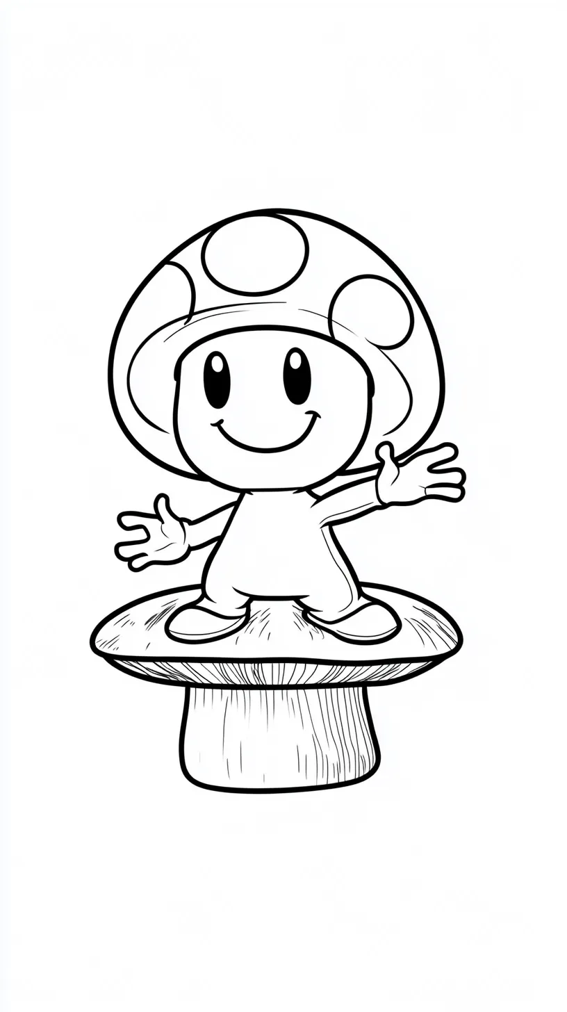 coloriage Toad gratuit en ligne