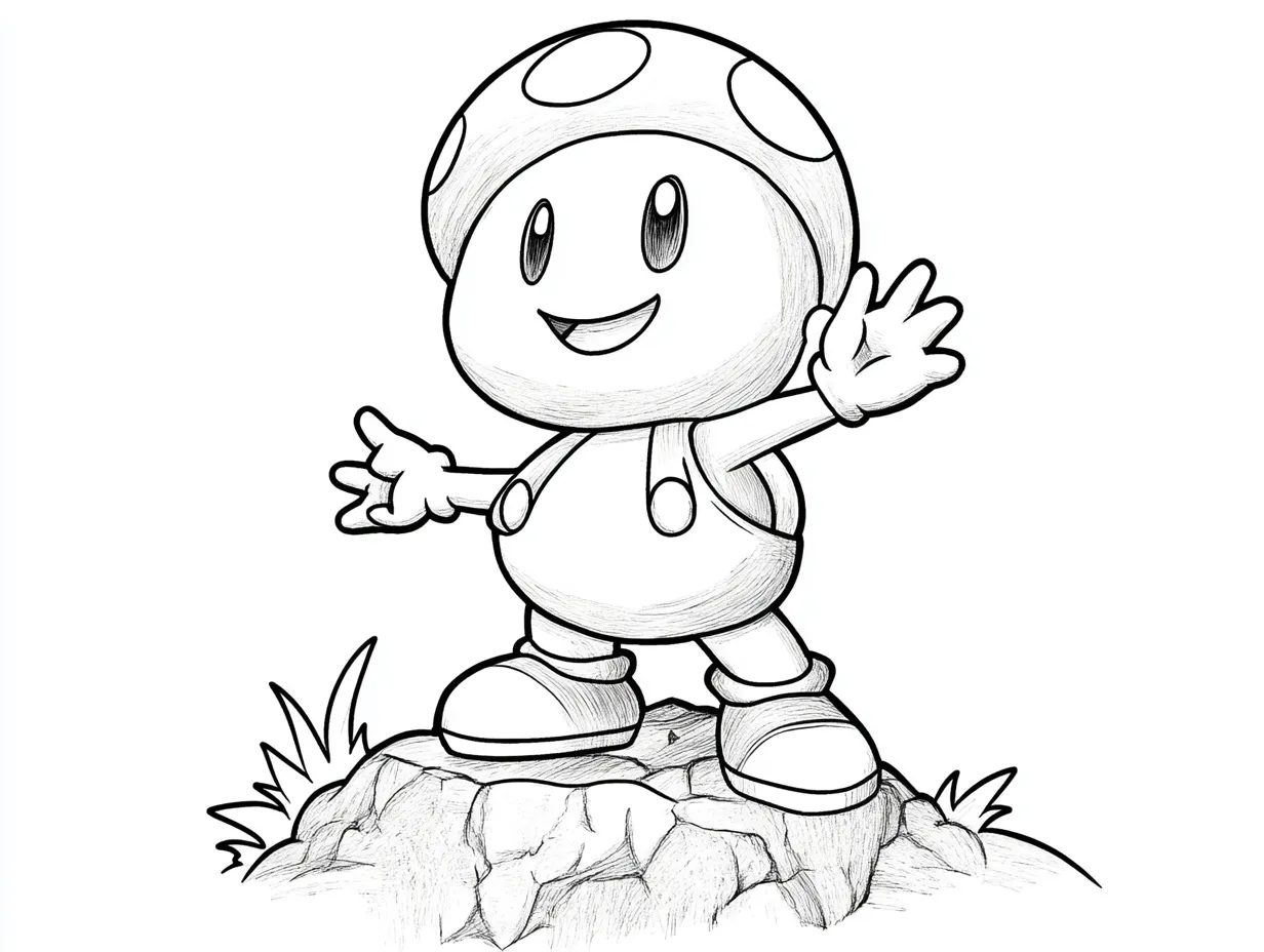 coloriage Toad gratuit en ligne 1