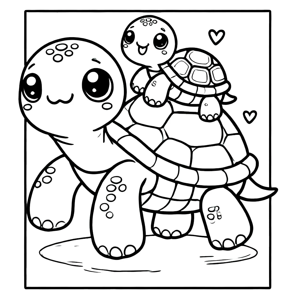 coloriage Tortue gratuit pour enfants