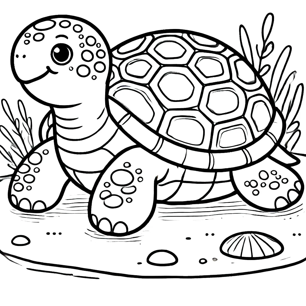 coloriage Tortue pour enfant