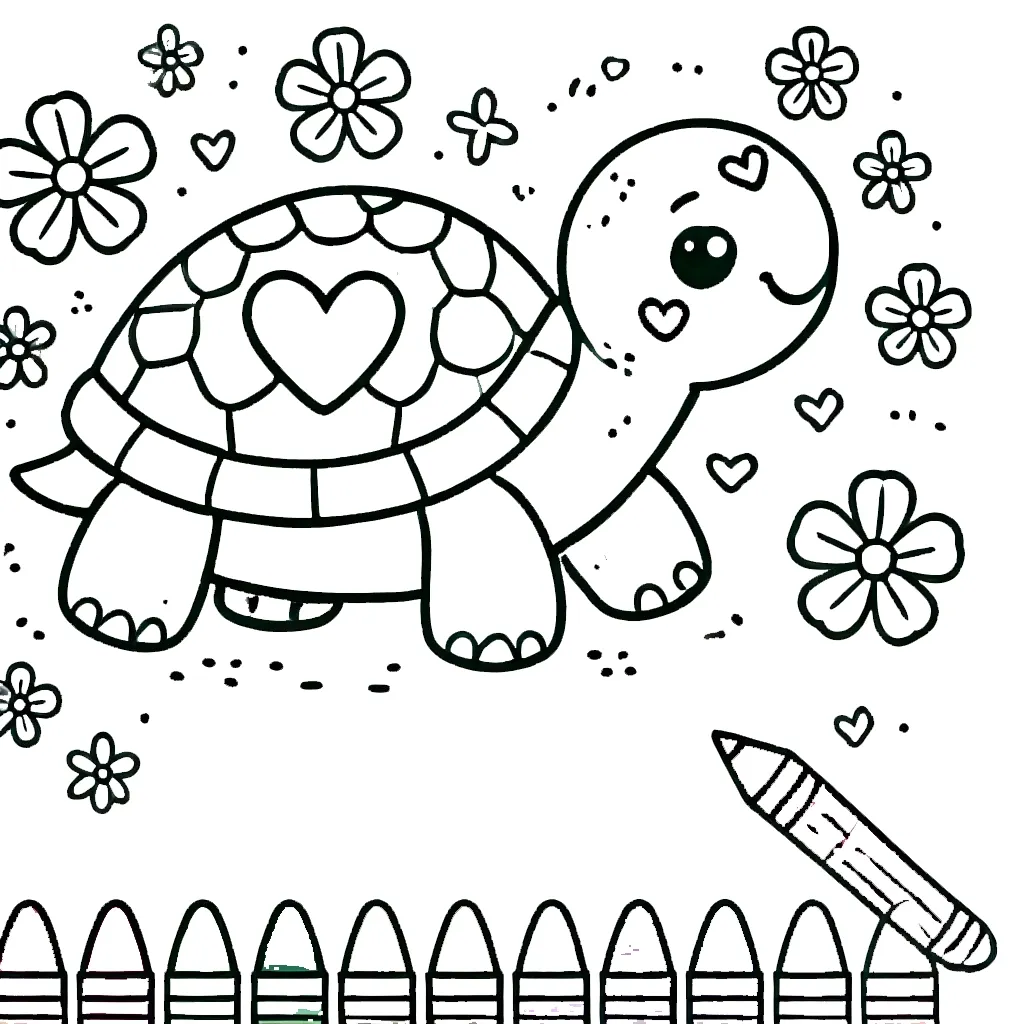 coloriage Tortue en ligne pour enfant