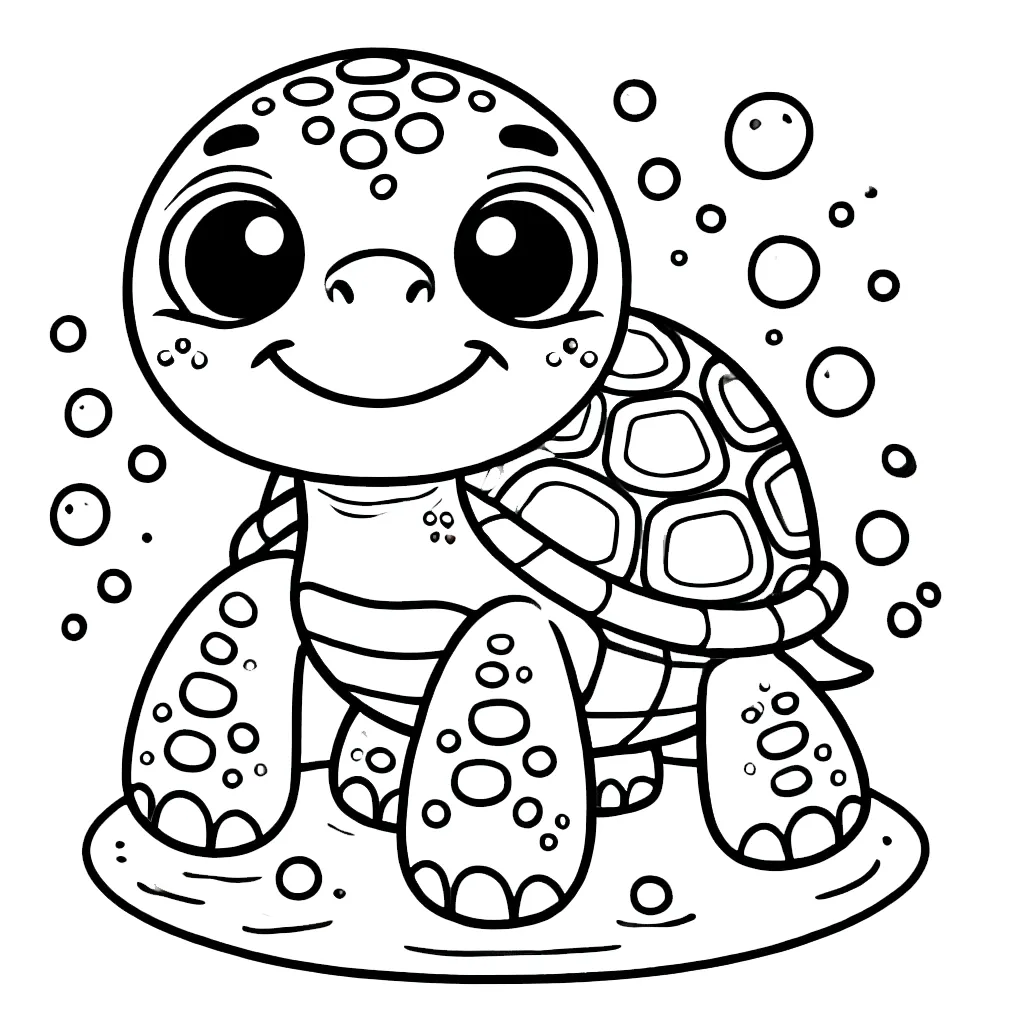 coloriage Tortue à imprimer gratuit 1