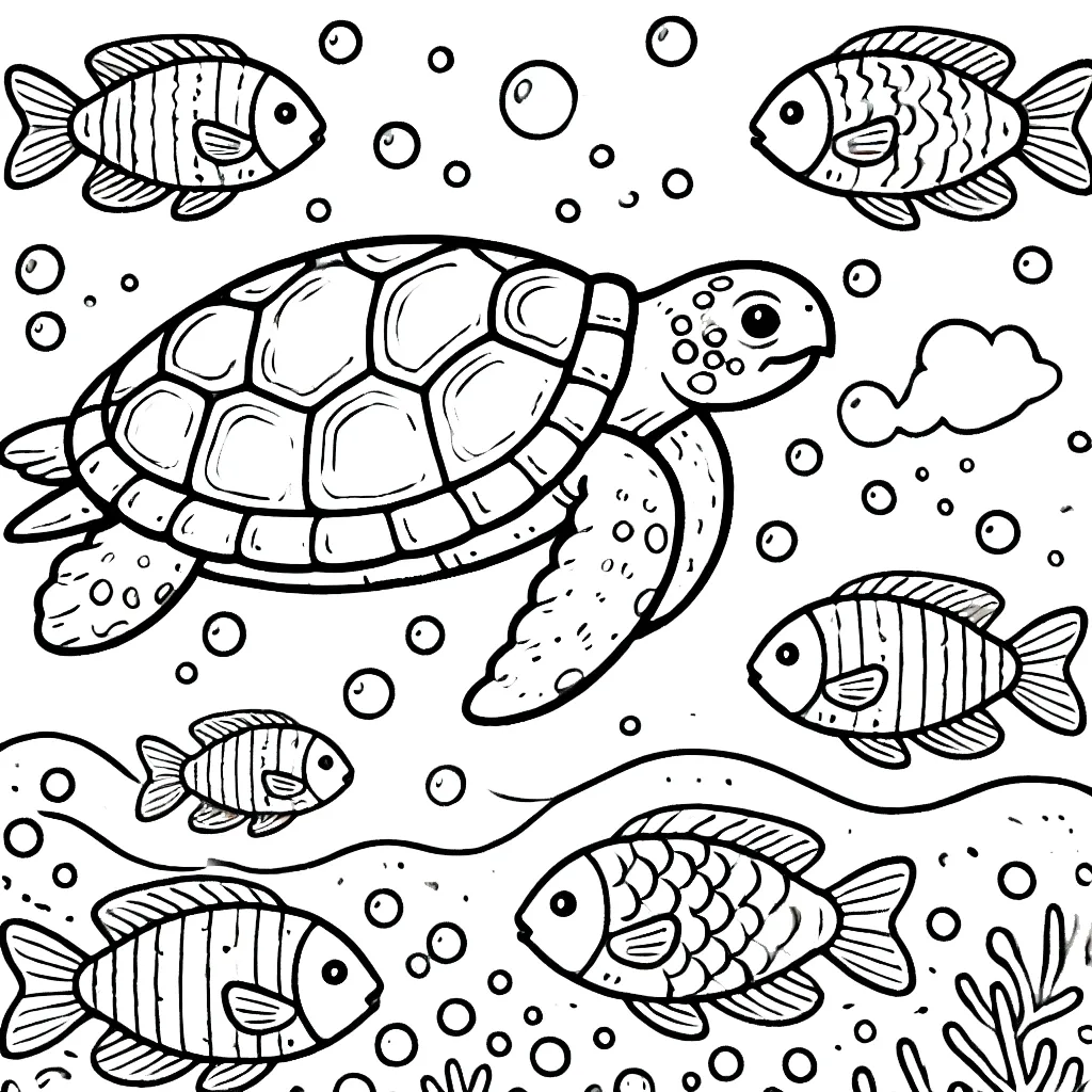 coloriage Tortue à imprimer gratuit