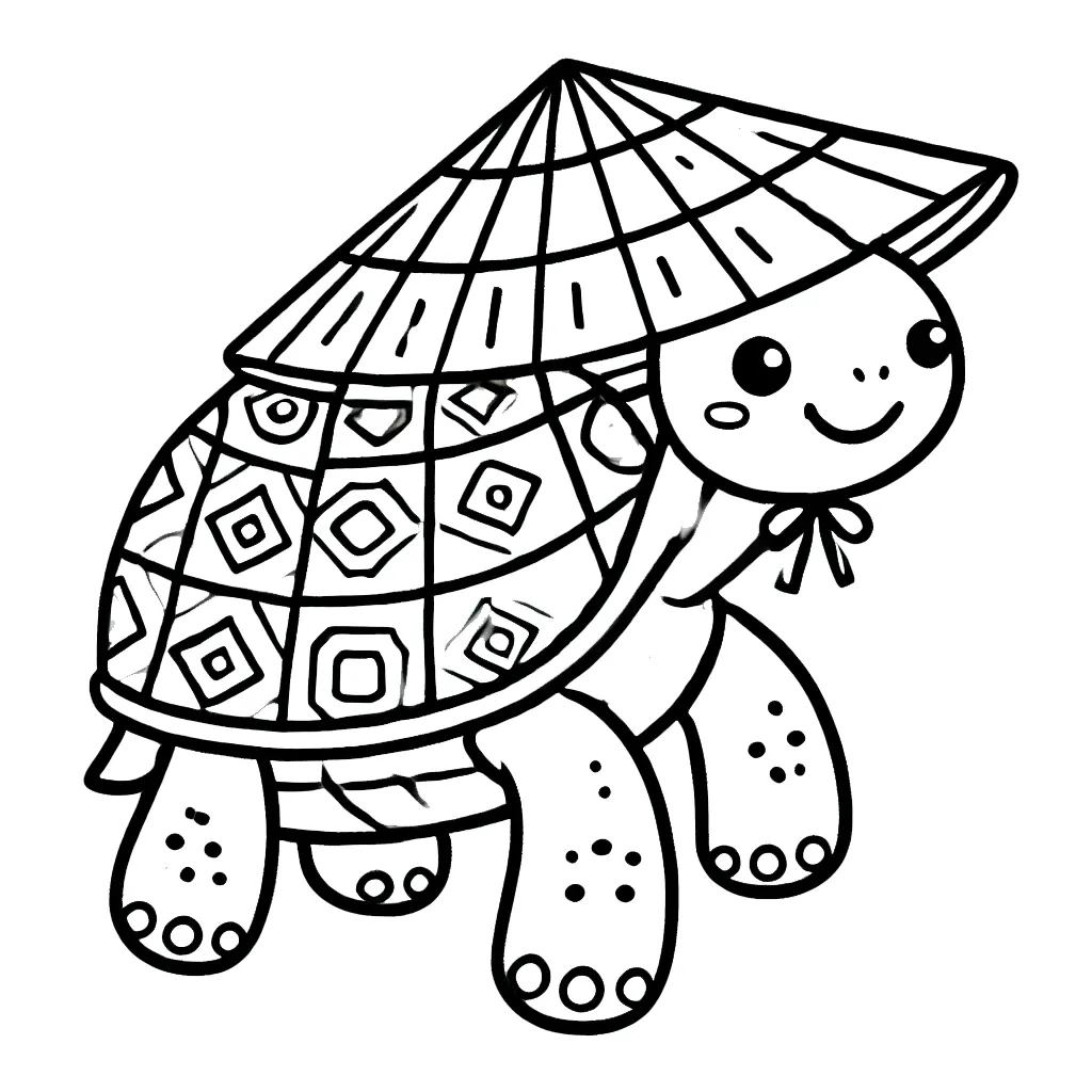 coloriage Tortue et decoupage a imprimer gratuit