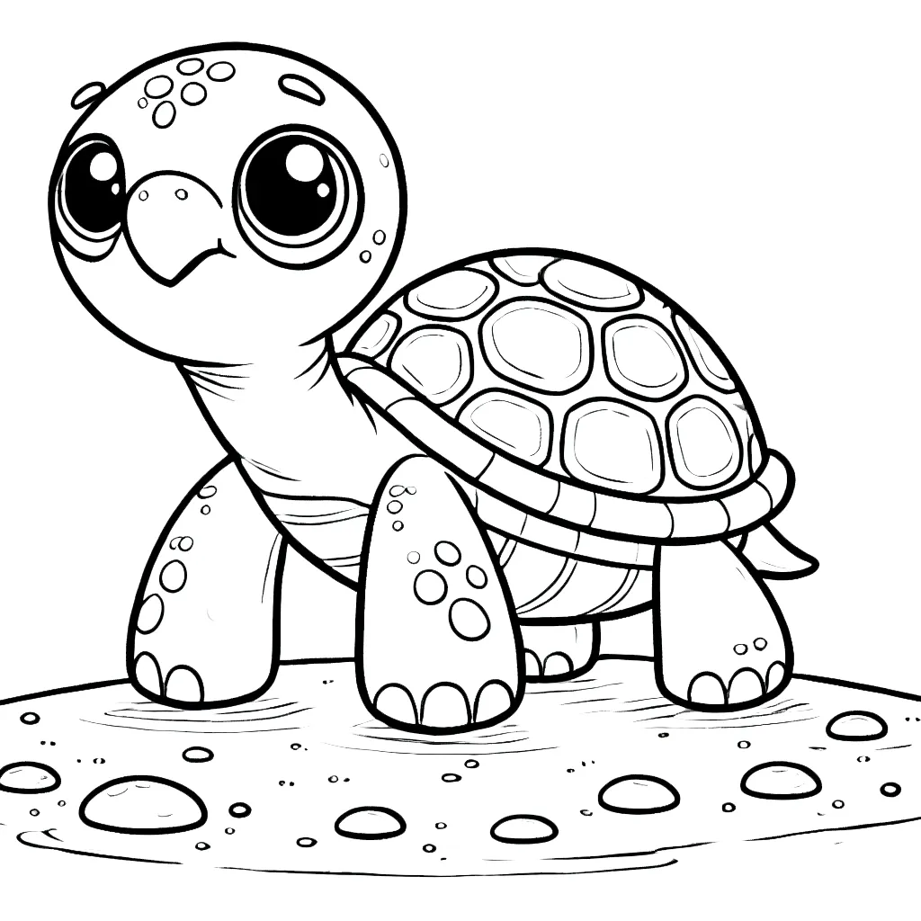 coloriage Tortue pour enfant de à imprimer