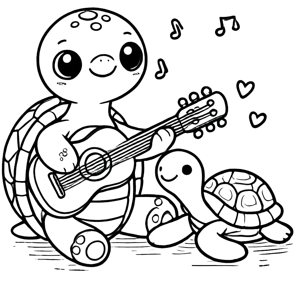 coloriage Tortue a dessiner en ligne