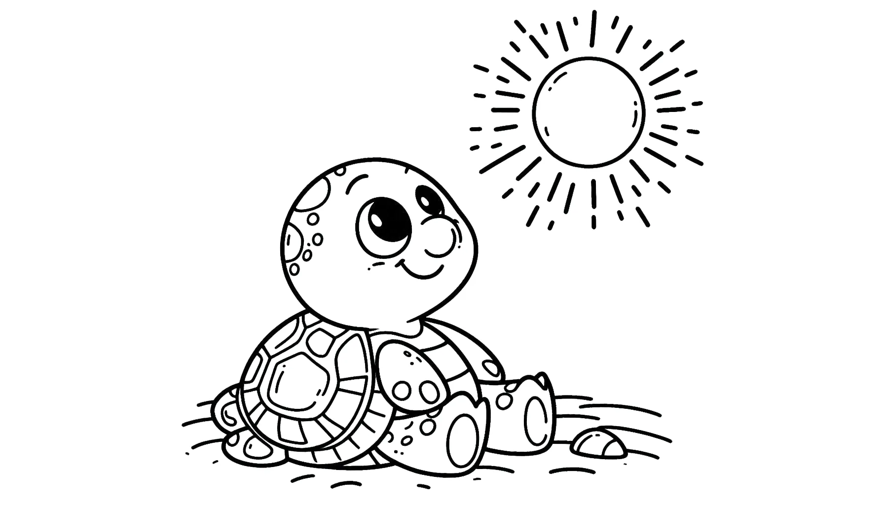 coloriage Tortue a colorier en ligne gratuitement 1