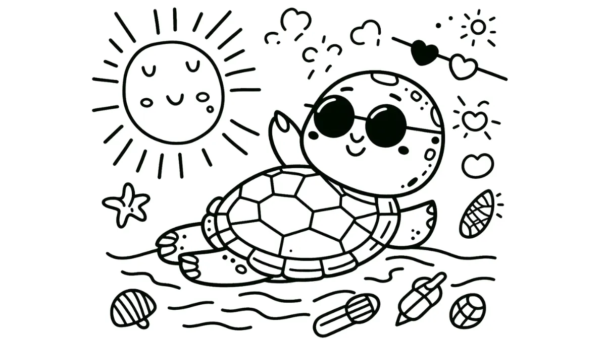 image pour coloriage Tortue enfant