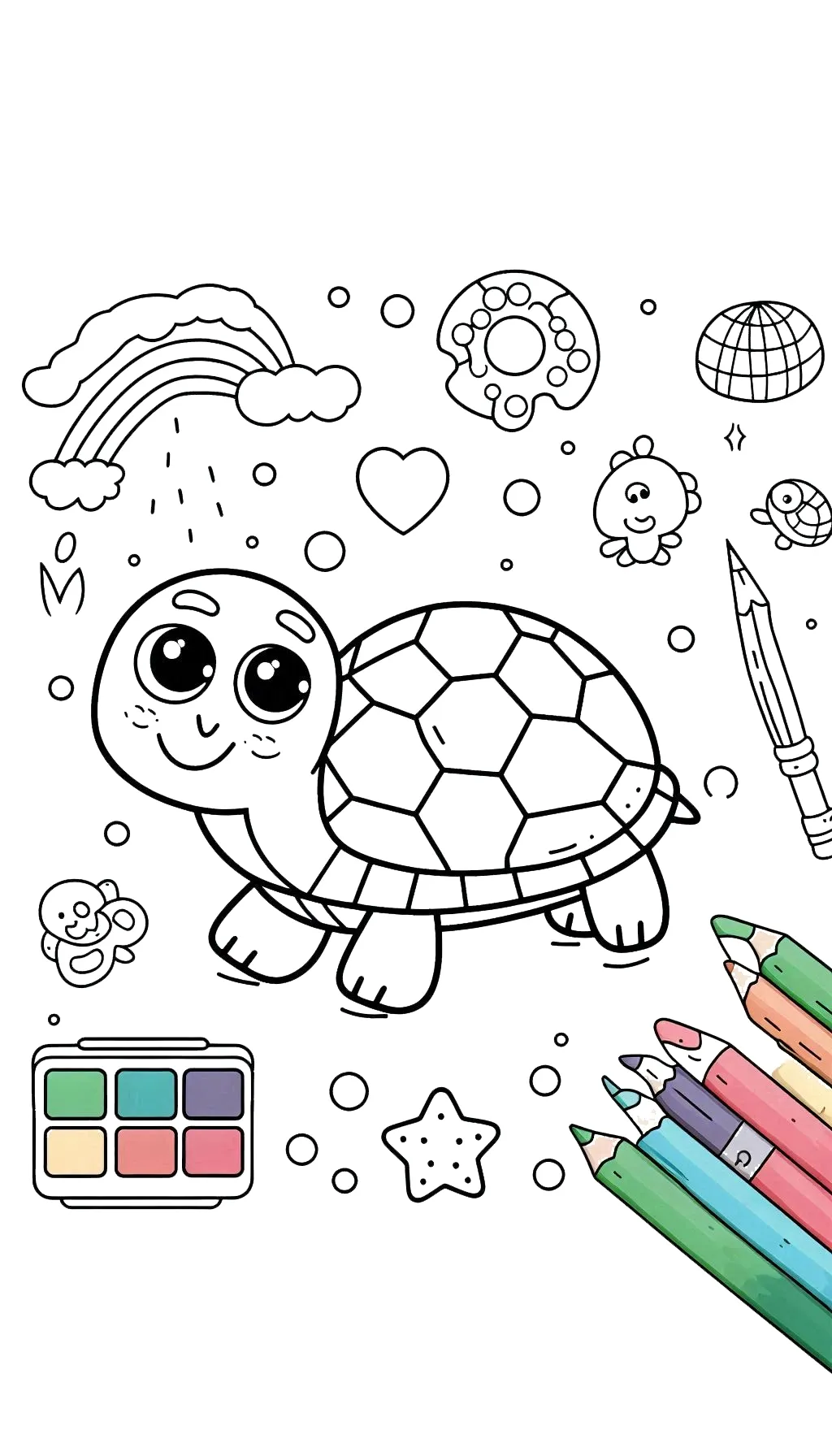 coloriage Tortue gratuit à imprimer