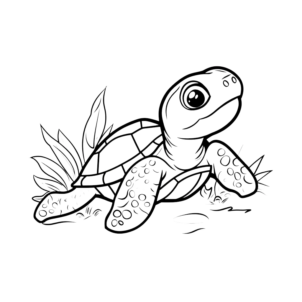 coloriage Tortue à imprimer pour enfant de 8 ans