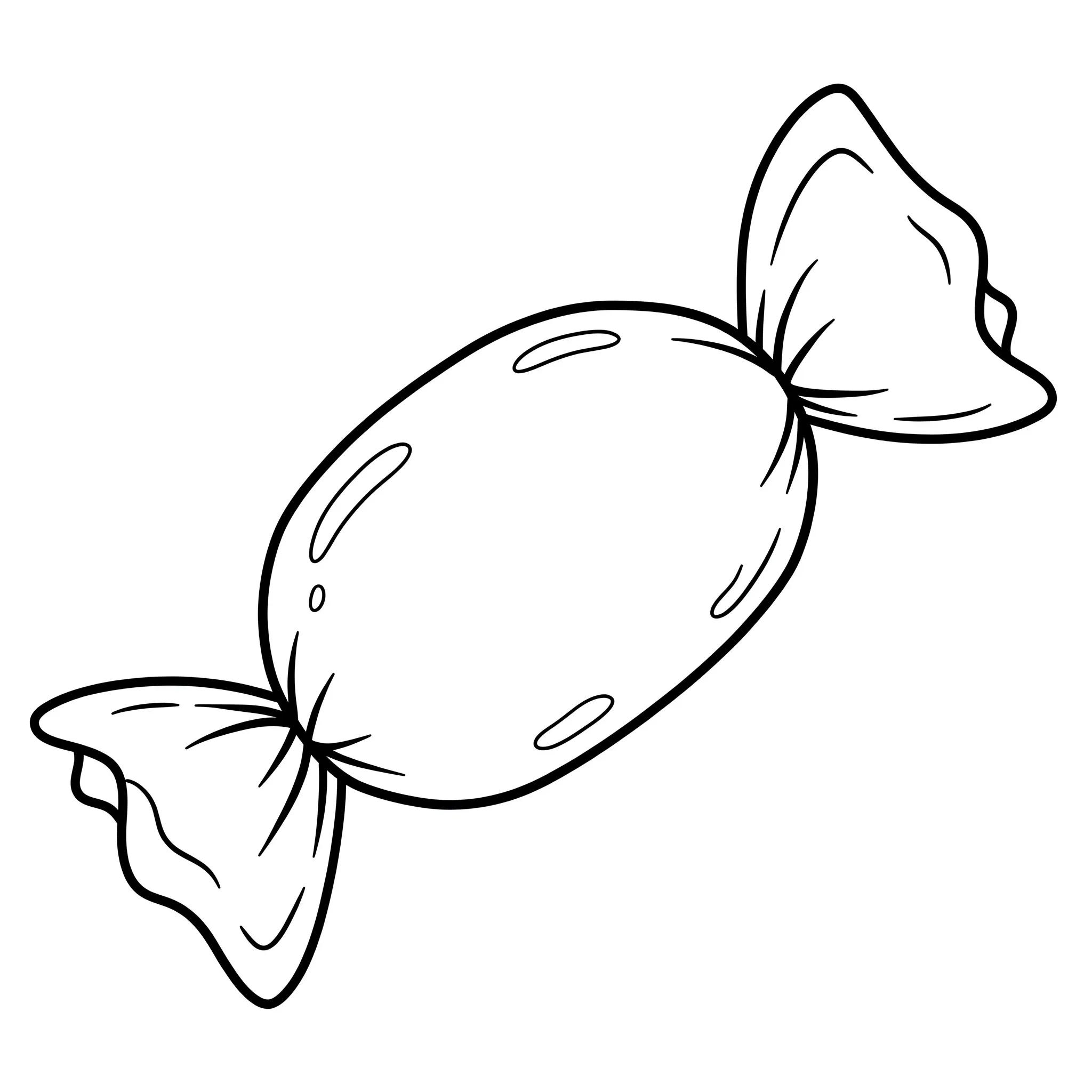 coloriage Un bonbon emballé pour enfant de à imprimer