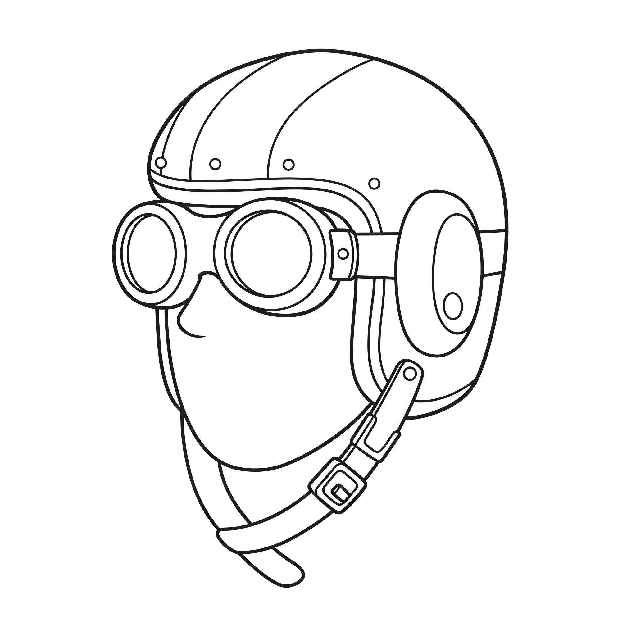 coloriage Un casque de pilote a imprimer gratuitement
