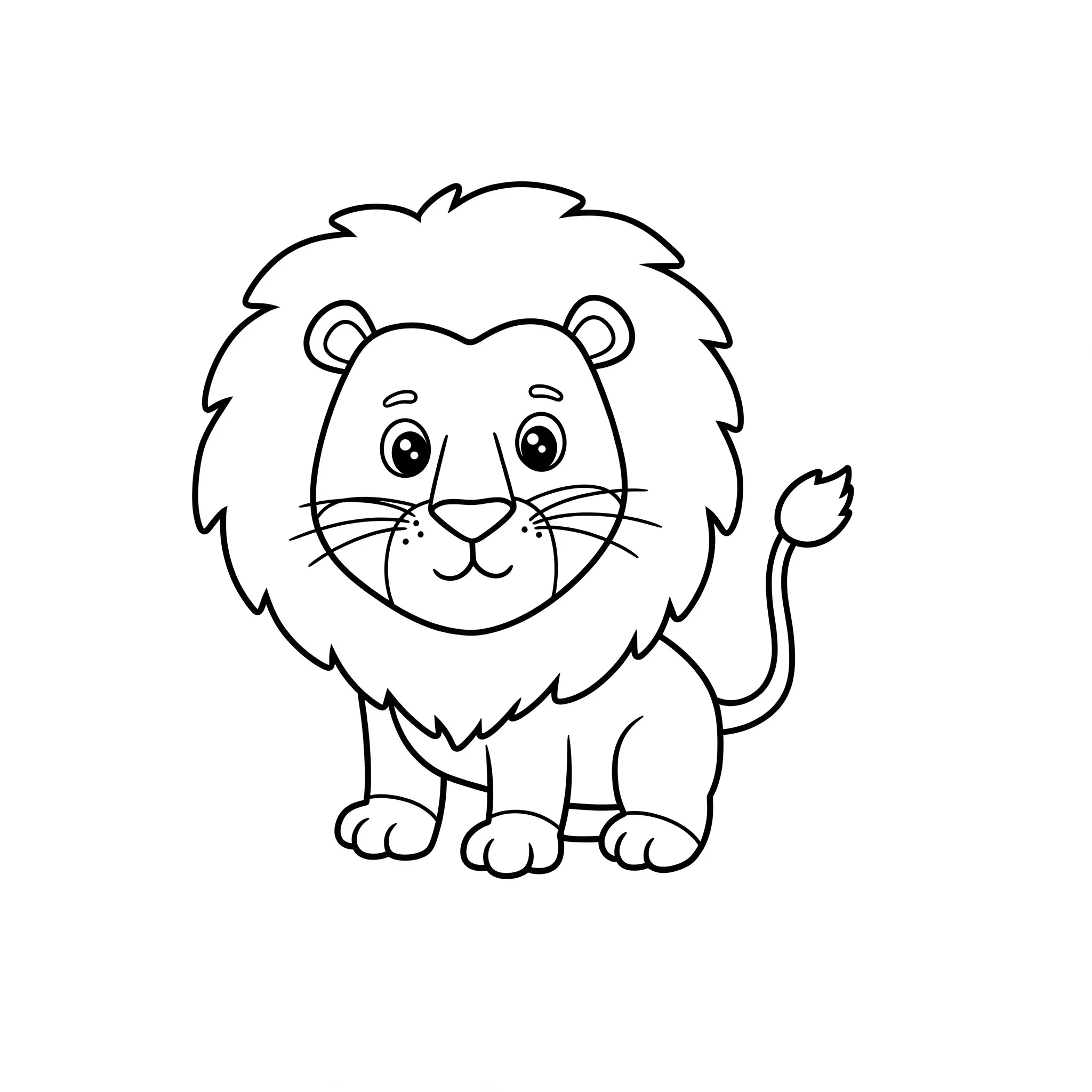 coloriage Un lion majestueux et découpage à imprimer