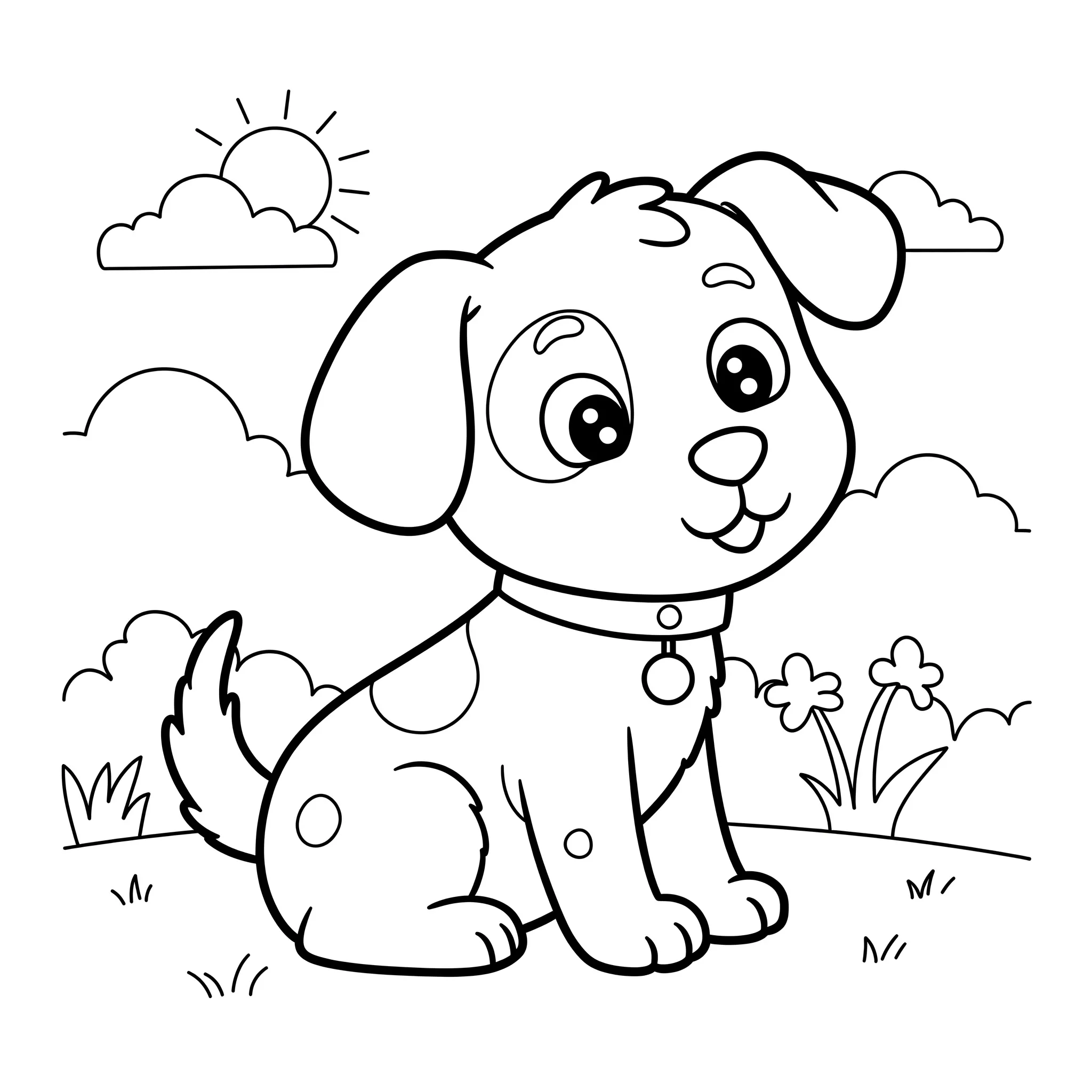 coloriage Un profil simple et découpage à imprimer