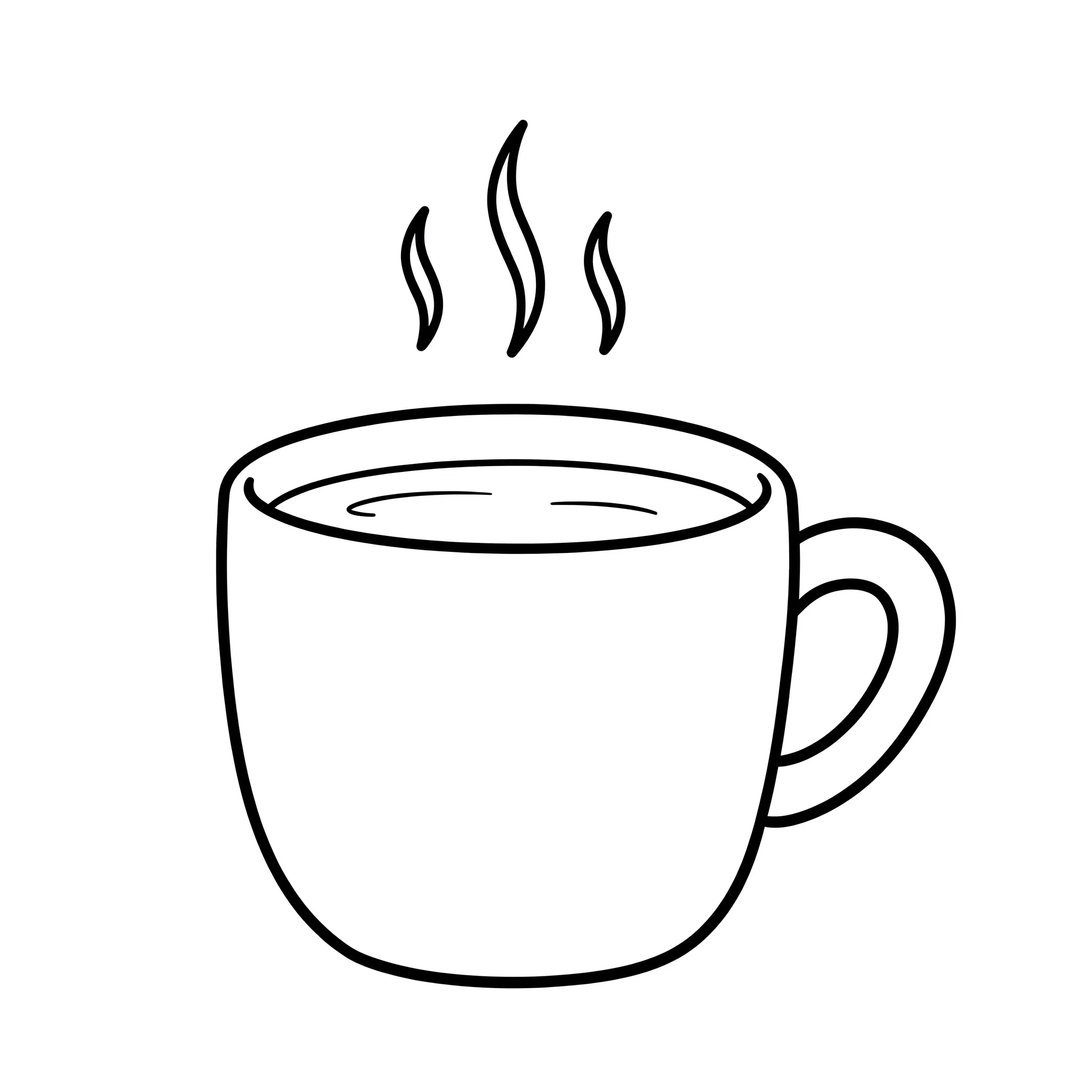 coloriage Une tasse de chocolat chaud d'enfant a imprimer