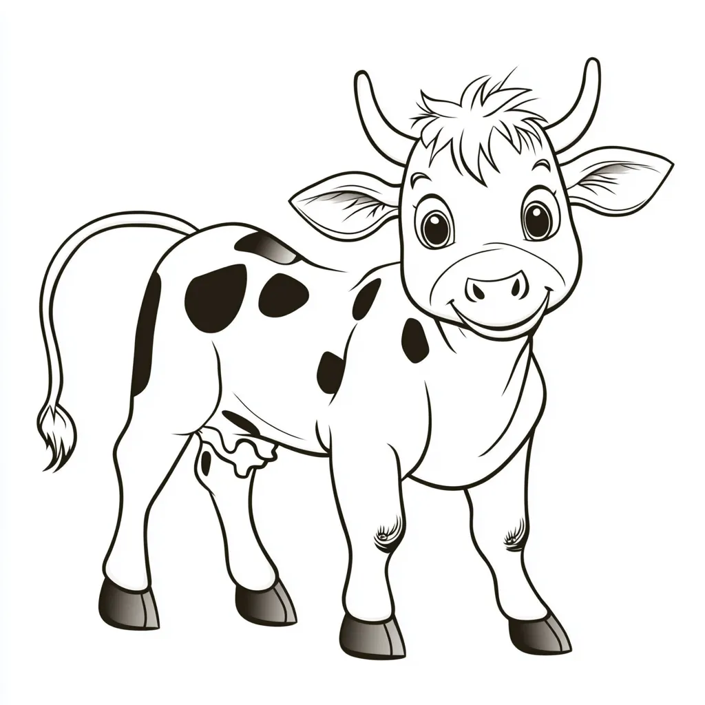 coloriage Vache pour enfant gratuit