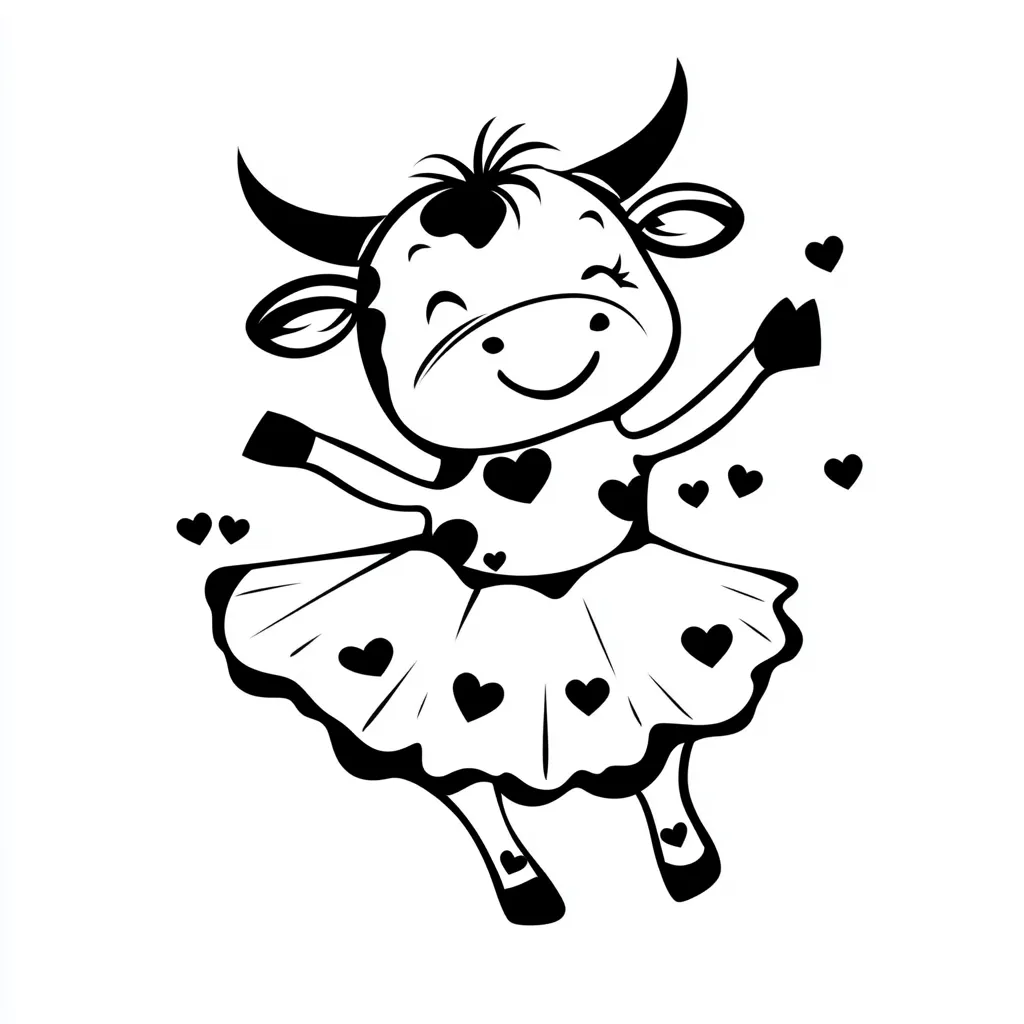 coloriage Vache pour enfant de 3 ans 1