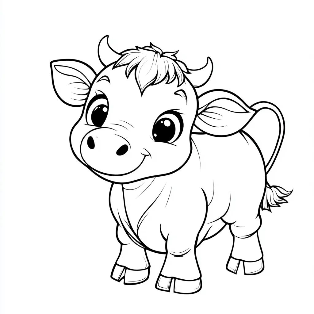 coloriage Vache pour enfant de 5 ans 1