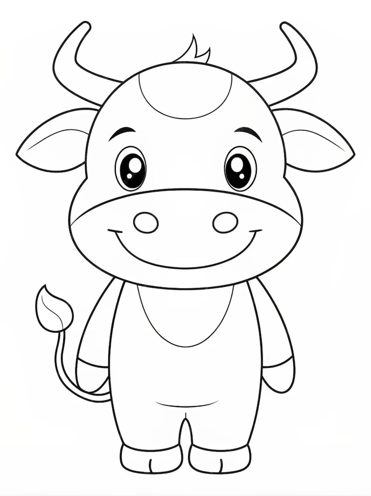 coloriage Vache pour enfant