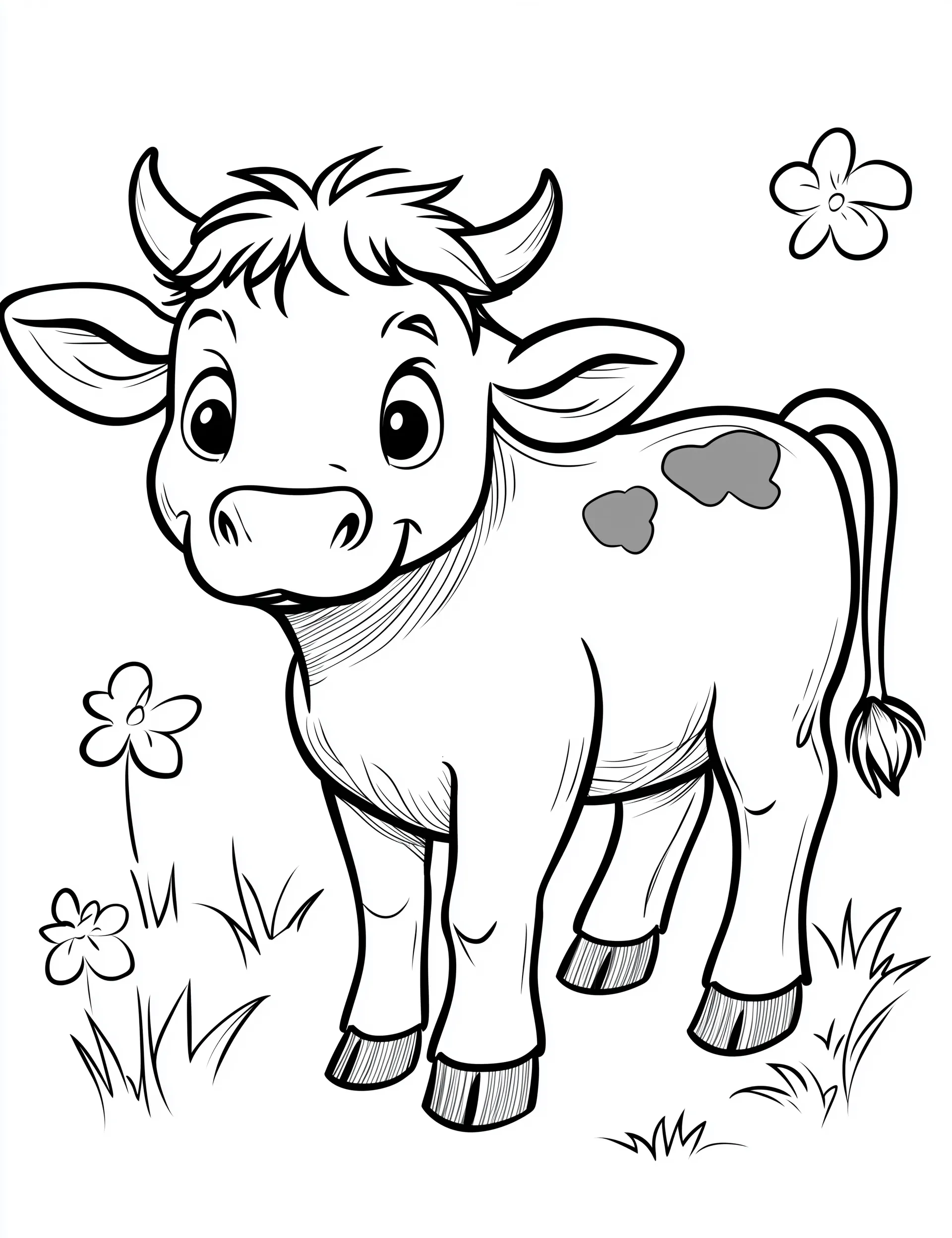 coloriage Vache pour enfants 1